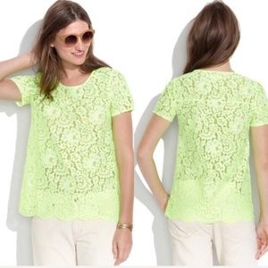 Madewell Neon Lace Top